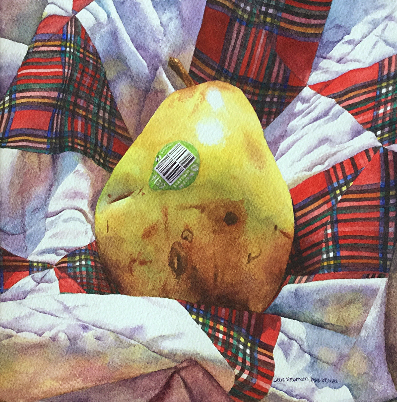 Scotch Plaid Pear by Chris Krupinski